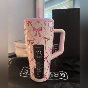 Brumate 30 OZ Era Straw Insulated Tumbler, Color: Bows Pink